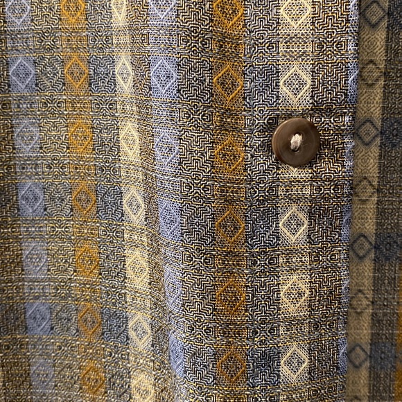 Jhane Barnes Men’s Blue Transpose Patterned Multi-Colored Button-Down Shirt - Picture 9 of 16